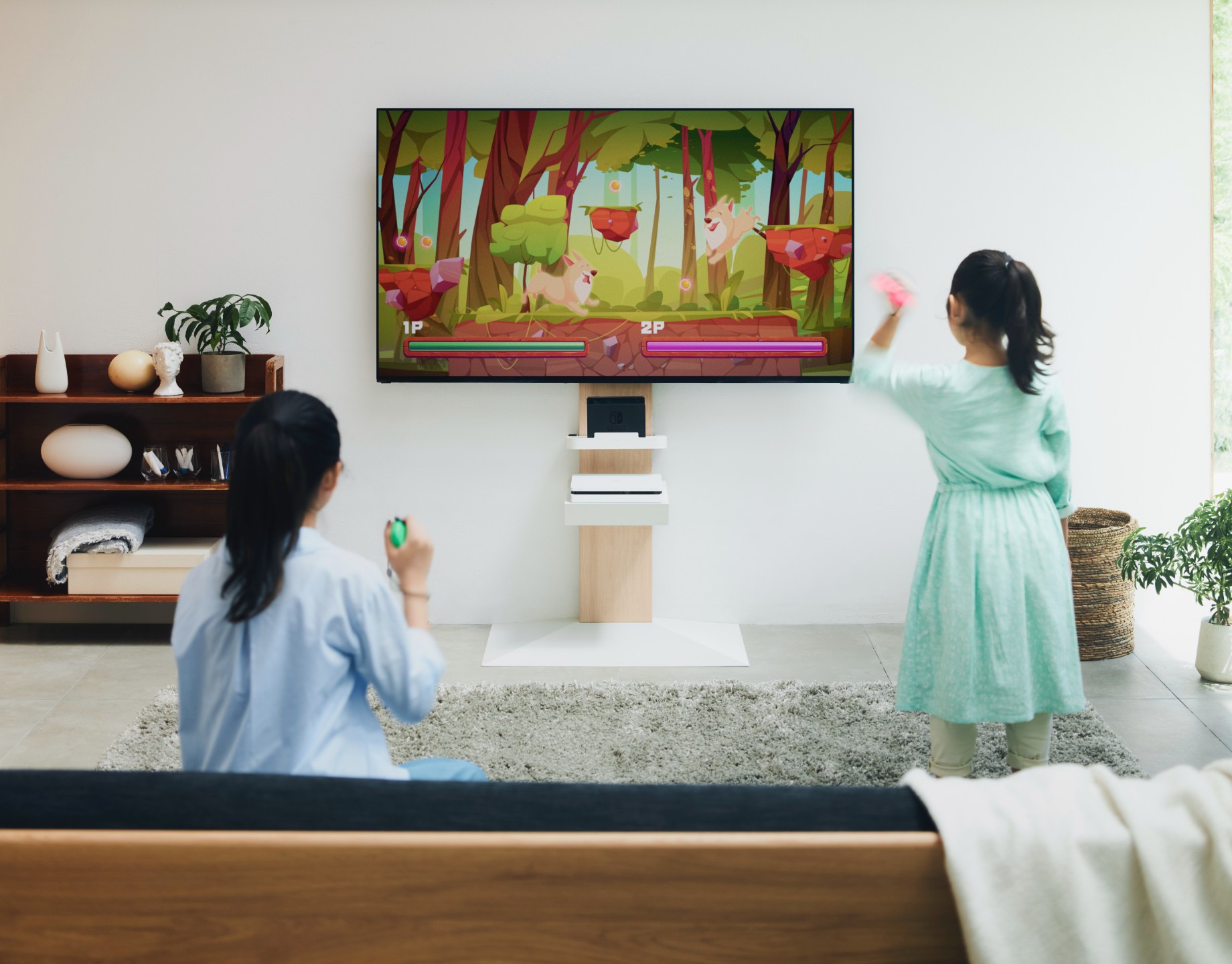 美品EQUALS☆WALL テレビスタンド壁寄せINTERIOR TVSTAND - テレビ