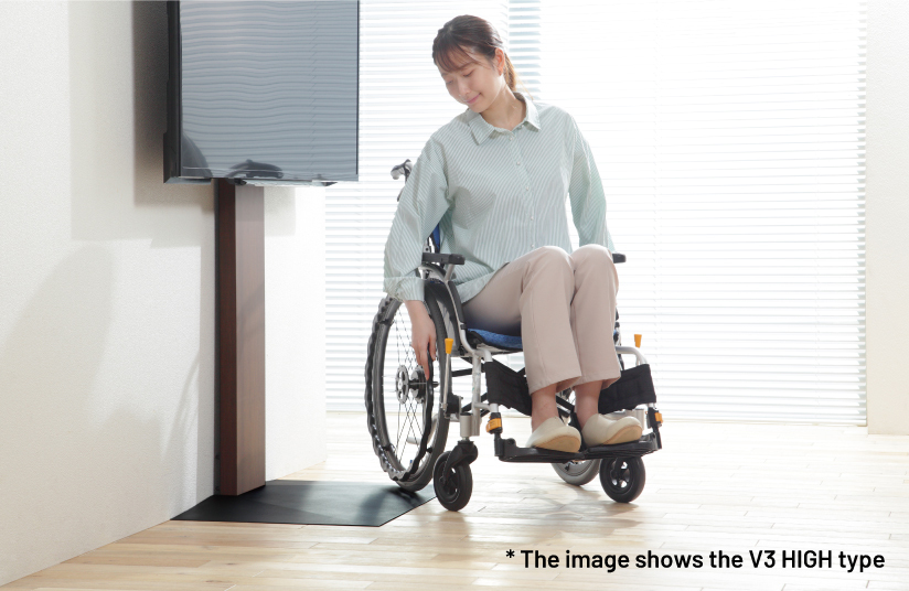 Universal design that allows smooth movements of a wheelchair.